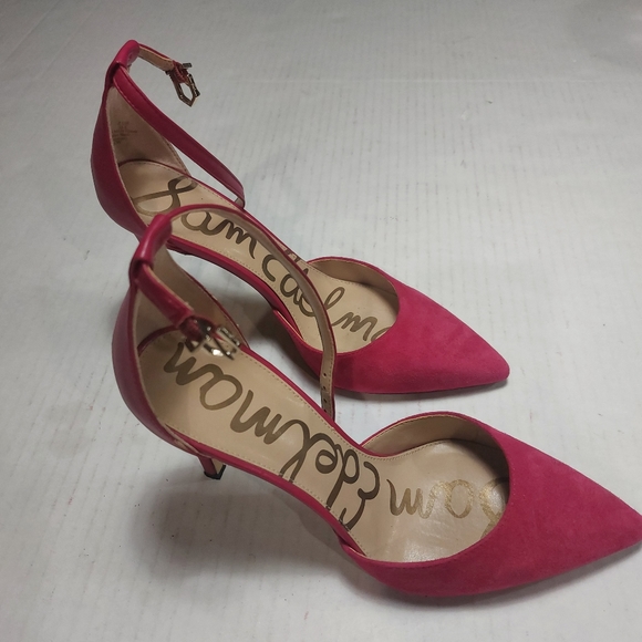 Sam Edelman Women's Pink Leather High Heels Shoes Size 8.5M - Picture 5 of 15